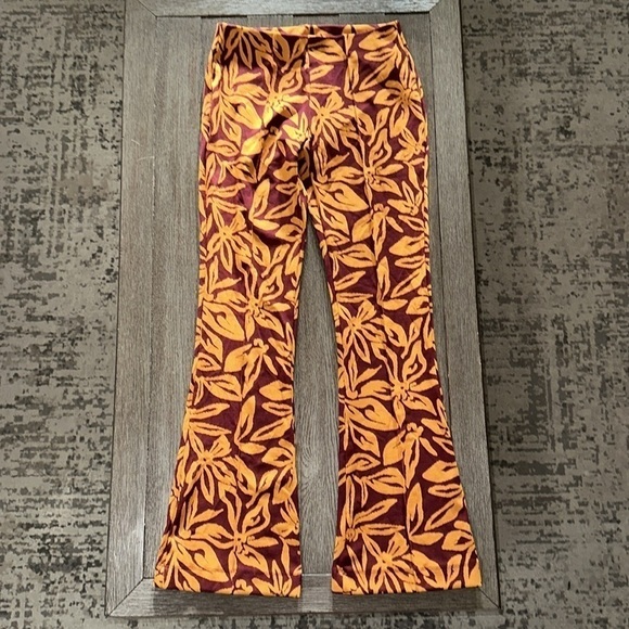 Zara JACQUARD WRAP TOP AND FLARED PANTS Two Piece Set - Picture 5 of 12